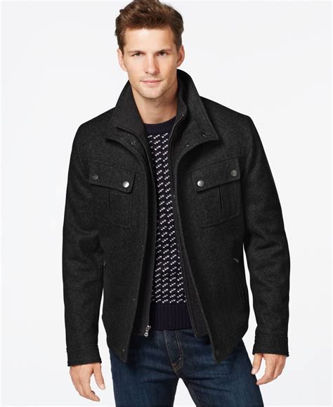 michael kors mens woollen coat|michael kors men's wool coat.